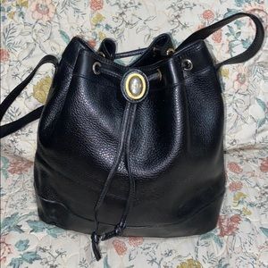 Vintage Christian Dior drawstring leather bag